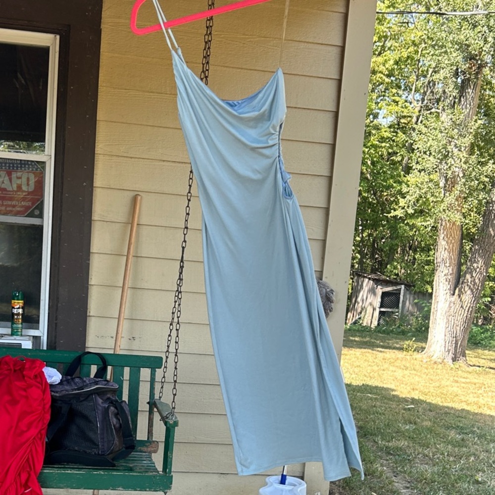 Light Blue Spaghetti Strap Dress